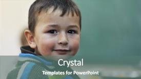  Presentation with play kids - PPT theme featuring child kids group have fun background and a ocean colored foreground