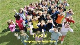  Presentation with happy kids - Colorful slides enhanced with child kids group have fun backdrop and a  colored foreground