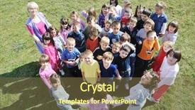  Presentation with happy kids - Audience pleasing PPT theme consisting of child kids group have fun backdrop and a  colored foreground
