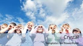  Presentation with play kids - PPT layouts having child kids group have fun background and a light blue colored foreground
