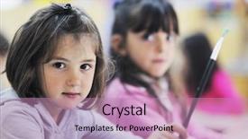  Presentation with play kids - Theme with child kids group have fun background and a  colored foreground