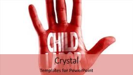  Presentation with labor - Cool new theme with child labor written on hand backdrop and a coral colored foreground