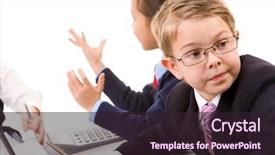  Presentation with leader - Amazing theme having child leader - photo of serious boy elegantly backdrop and a wine colored foreground