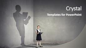  Presentation with leader - Presentation design enhanced with child leader - she will be number one background and a dark gray colored foreground