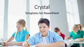  Presentation with lesson of prepositional phrase grade 5 - Presentation design consisting of child learning - portrait of diligent pupils drawing background and a sky blue colored foreground
