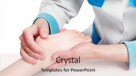  Presentation with foot massage - Colorful PPT theme enhanced with child leg and foot backdrop and a lemonade colored foreground