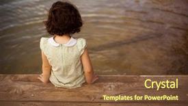  Presentation with myanmar mote lone yay paw - Theme enhanced with child lonliness - lone little girl sitting background and a tawny brown colored foreground