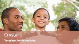  Presentation with parents - PPT layouts enhanced with child lonly - parents and son background and a coral colored foreground