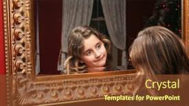  Presentation with child tree - Audience pleasing theme consisting of her reflection in the mirror backdrop and a tawny brown colored foreground