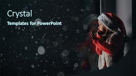  Presentation with christmas jesus christ - Presentation design consisting of window on christmas of jesus background and a wine colored foreground