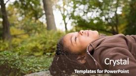  Presentation with black girl - Colorful slide deck enhanced with black child - girl in a forest backdrop and a tawny brown colored foreground