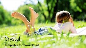  Presentation with picnic - Cool new presentation design with  backdrop and a  colored foreground