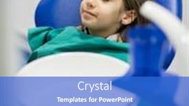  Presentation with dental child - PPT layouts having child-on-regular-dental-check background and a cobalt blue colored foreground
