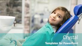  Presentation with dental child - Slide deck enhanced with child-on-regular-dental-check background and a teal colored foreground