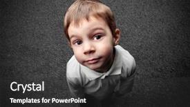  Presentation with street children - Audience pleasing slide deck consisting of child on the street backdrop and a dark gray colored foreground