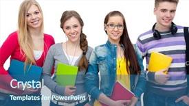  Presentation with good things sometimes take time - Theme having child ot - portrait ot four studients having background and a ocean colored foreground