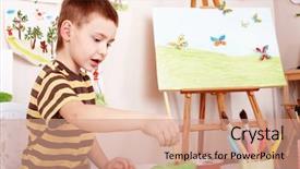  Presentation with child care - Amazing presentation having child-paint-picture-in-preschool backdrop and a coral colored foreground
