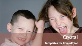  Presentation with physical child abuse - Audience pleasing slides consisting of child physical abuse - young boy and girl backdrop and a violet colored foreground