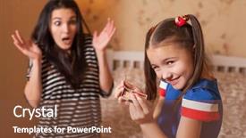  Presentation with play - Audience pleasing slide deck consisting of child play with matches backdrop and a tawny brown colored foreground