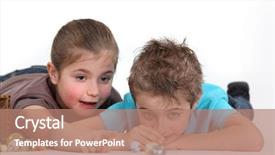  Presentation with marbles - Slide deck with child playing with marbles background and a  colored foreground