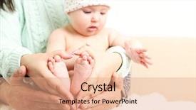  Presentation with child protection - Audience pleasing PPT theme consisting of child protection - newborn baby on father backdrop and a coral colored foreground