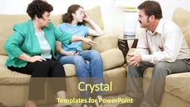  Presentation with psychiatry - Slide deck featuring child psychiatry - family counselor listens background and a violet colored foreground