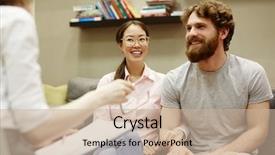  Presentation with psychiatry - PPT layouts consisting of child psychiatry - portrait of smiling young couple background and a soft green colored foreground