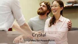  Presentation with counseling session - Cool new theme with child psychiatry - portrait of young man backdrop and a  colored foreground