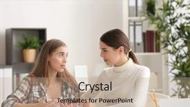  Presentation with teenager winners - Theme having child psychiatry - young female psychologist working background and a  colored foreground