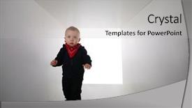  Presentation with empty - Beautiful PPT theme featuring child psychology - lone disoriented kid in empty backdrop and a  colored foreground