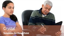  Presentation with counseling session - Colorful slide deck enhanced with child psychology - person in need having backdrop and a  colored foreground