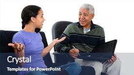  Presentation with counseling session - Theme having child psychology - person in need having background and a ocean colored foreground