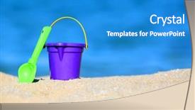  Presentation with resort - Slide deck featuring child-resort-bucket-and-shovel background and a teal colored foreground