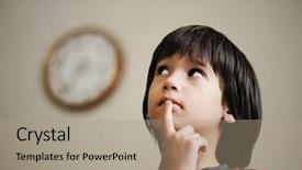  Presentation with child rights - Beautiful presentation theme featuring child rights - kid and time concept backdrop and a coral colored foreground