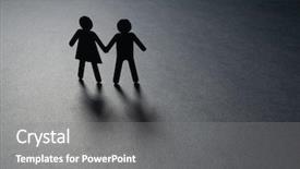  Presentation with old age - Presentation design consisting of child rights - paper figure of a couple background and a gray colored foreground