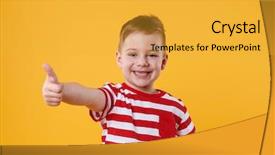 Presentation with child rights - Slides having child rights - portrait of a smiling little background and a yellow colored foreground