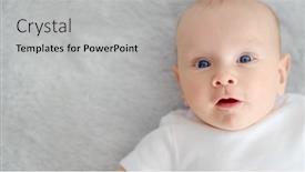  Presentation with newborn baby - Slides enhanced with child-s-face background and a light gray colored foreground