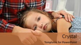  Presentation with head neck anatomy - Slide set featuring child s needs - cute little girl putting head background and a coral colored foreground