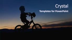  Presentation with bicycle - Colorful theme enhanced with  backdrop and a  colored foreground