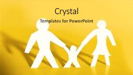  Presentation with family children - Slide deck with children safety - concept image of paper cutout background and a light gray colored foreground