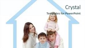  Presentation with save - Beautiful slides featuring save children - happy family in their own backdrop and a  colored foreground