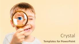  Presentation with magnifying glass - Presentation theme enhanced with child-see-through-magnifying-glass background and a lemonade colored foreground