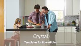  Presentation with sex - Colorful PPT theme enhanced with child sex - daughter sits in kitchen while backdrop and a gray colored foreground