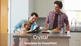  Presentation with older parents computer - Presentation theme featuring child sex - girl using tablet computer background and a coral colored foreground