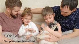  Presentation with children and regulation - Presentation enhanced with child sex - male gay couple with children background and a soft green colored foreground