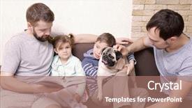  Presentation with gay - Audience pleasing presentation theme consisting of child sex - male gay couple with children backdrop and a coral colored foreground