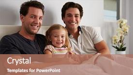  Presentation with parents - Presentation featuring child sex - young girl in bed background and a coral colored foreground