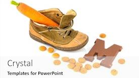  Presentation with sinterklaas - PPT theme featuring child-shoe-with-carrot background and a white colored foreground