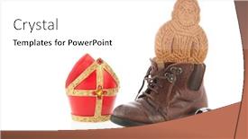  Presentation with dutch sinterklaas - Audience pleasing slide deck consisting of child shoe with dutch sinterklaas backdrop and a white colored foreground