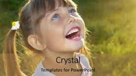  Presentation with children singing - Slides consisting of child singing at sunset background and a coral colored foreground